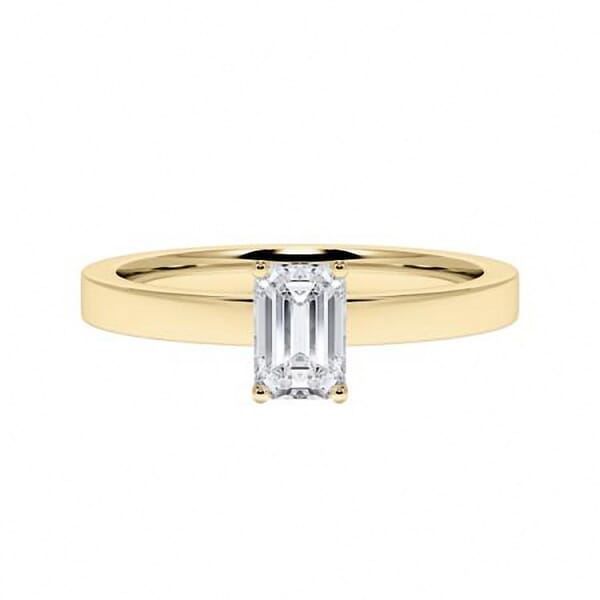 Forlovelsesring med lab grown diamant i smaragd slip - 0,70 ct River - VS - 200625